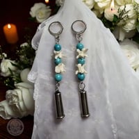 Bullseye Rattlesnake Vert Earrings 