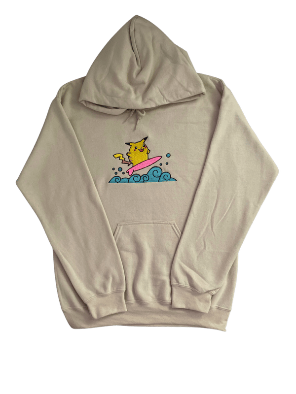 surfing pikachu hoodie