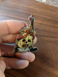 Image 2 of Cannibal Cherry Crush Horror Enamel Pin