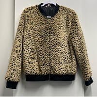 Image 2 of JUICY COUTURE faux fur leopard print bomber jacket