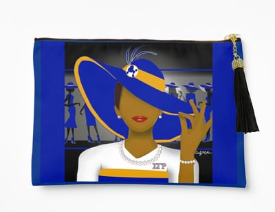 Image of SGRho Hatitude Clutch w/ Rhinestone Tassel