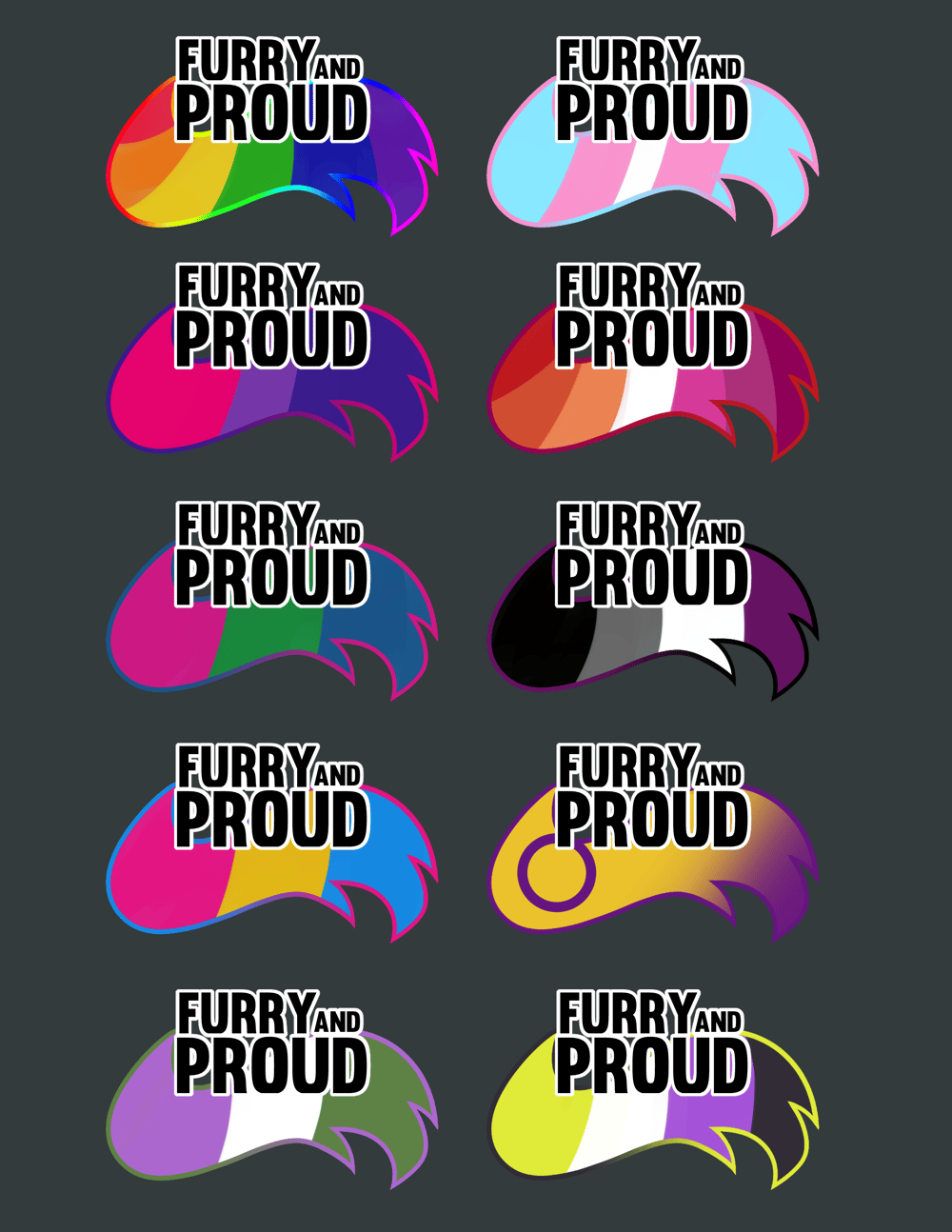 Image of Furry and Proud Stickers