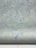 Marbled Paper Gouache Shades of Blue & Green - 1/2 sheets