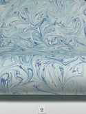 Marbled Paper Gouache Shades of Blue & Green - 1/2 sheets