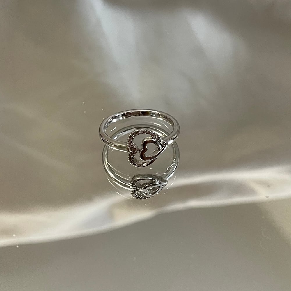 Image of Double heart ring 