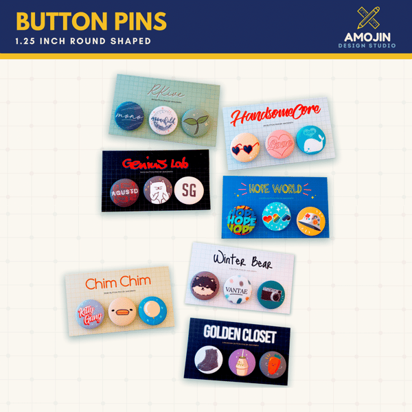 Image of 1.25 inch Button Pins: Bangtan Core