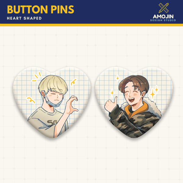 Image of Heart Button Pin: SOPE Set