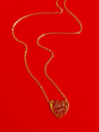 Image 4 of ‘NOT YOU’ HAND ENGRAVED HEART NECKLACE 