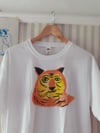 White big cat T shirt