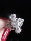 EDWARDIAN FRENCH 18CT PLATINUM OLD CUT NATURAL DIAMOND 1.20ct RING