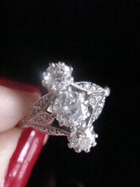 Image 1 of EDWARDIAN FRENCH 18CT PLATINUM OLD CUT NATURAL DIAMOND 1.20ct RING