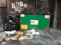 1:12 scale green WM dumpster with garbage prop