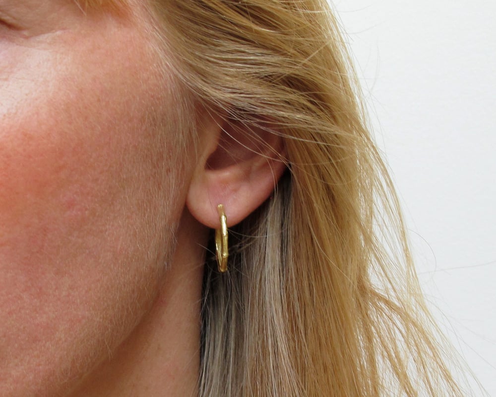 Image of Bamboo Hoop Earring 