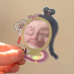 Mousey mirror sticker 