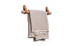 Towel Rail - Natural Oak / Tan Leather
