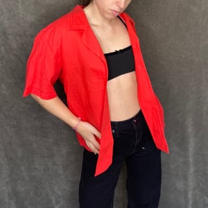 red summer blouse 