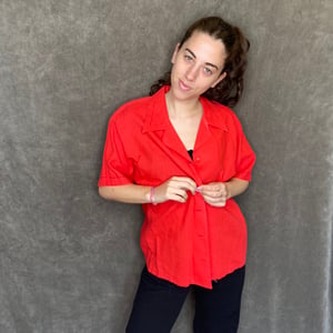 red summer blouse 