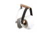 Leather Toilet Roll Holder 01 - Black Leather