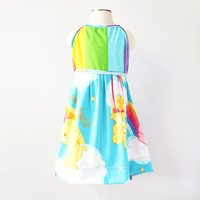 Image 2 of rainbow bear care bears 4/6 halter apron wrap dress sundress courtneycourtney vintage fabric