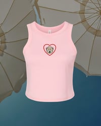 Image 3 of Simi Love - Summer Micro Rib Racer Embroidered Top