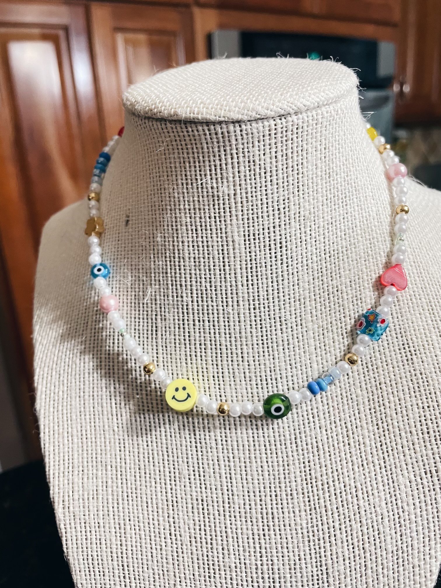 Image of beaded pearl necklaces