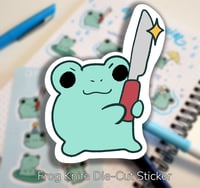 Frog Knife Die-Cut sticker