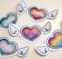 Image 2 of Pride Heart die-cut sticker