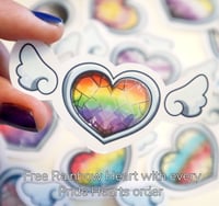 Image 3 of Pride Heart die-cut sticker