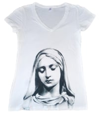 Image 1 of EDIFICE MOTHER MARY DEEP V NECK SUMMER TEE