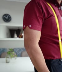 Image 3 of JEGGAE SHIRT 'BURGUNDY' MEN'S SHORT & LONG SLEEVE