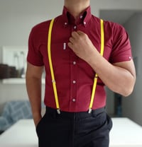 Image 1 of JEGGAE SHIRT 'BURGUNDY' MEN'S SHORT & LONG SLEEVE