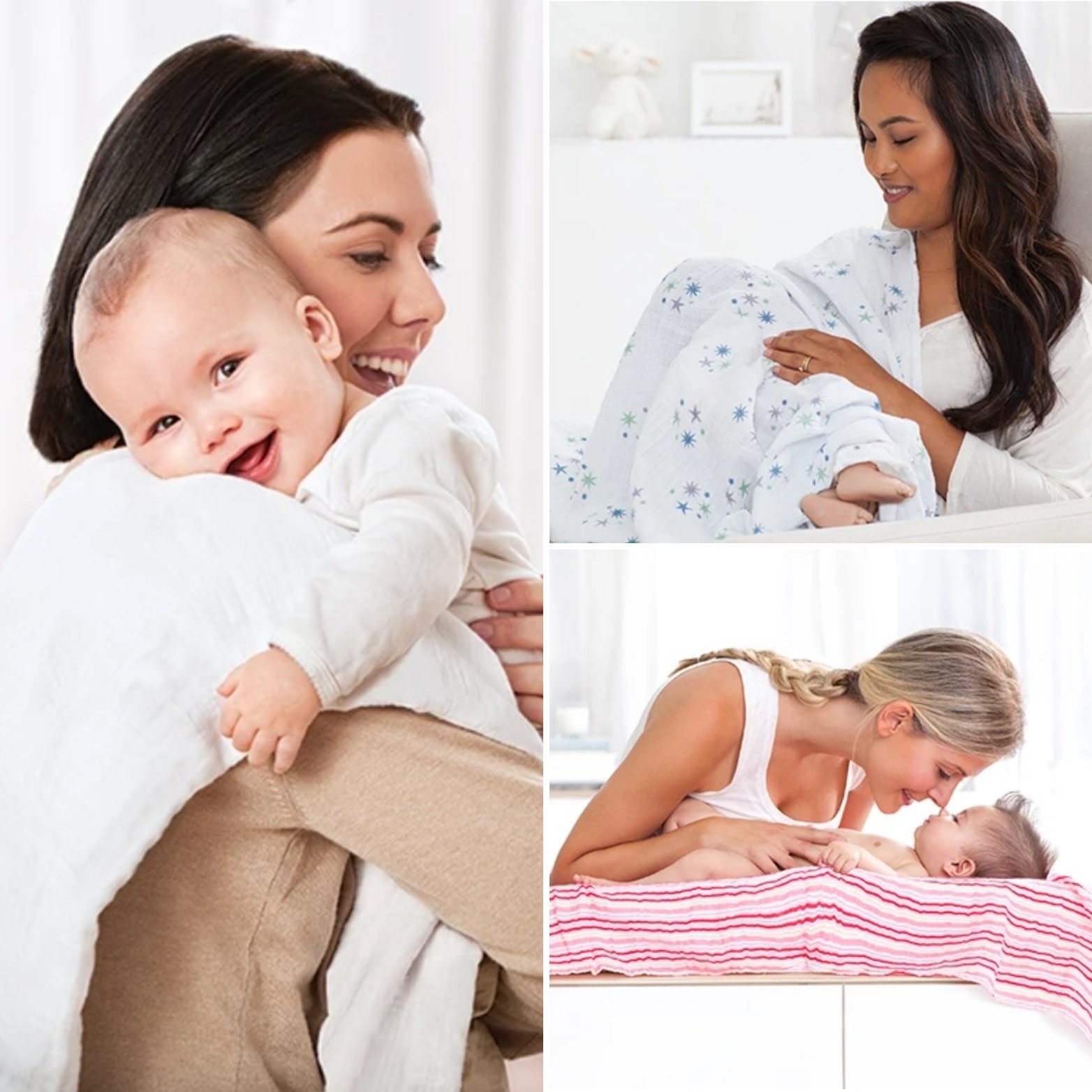 Swaddle with best sale large muslin