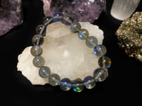Image 4 of Blue Moonstone 10mm Healing Bracelet 
