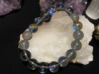 Image 2 of Blue Moonstone 10mm Healing Bracelet 