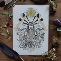 Image 1 of Flower Moon Goddess - fine art Print