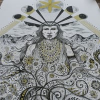 Image 2 of Flower Moon Goddess - fine art Print