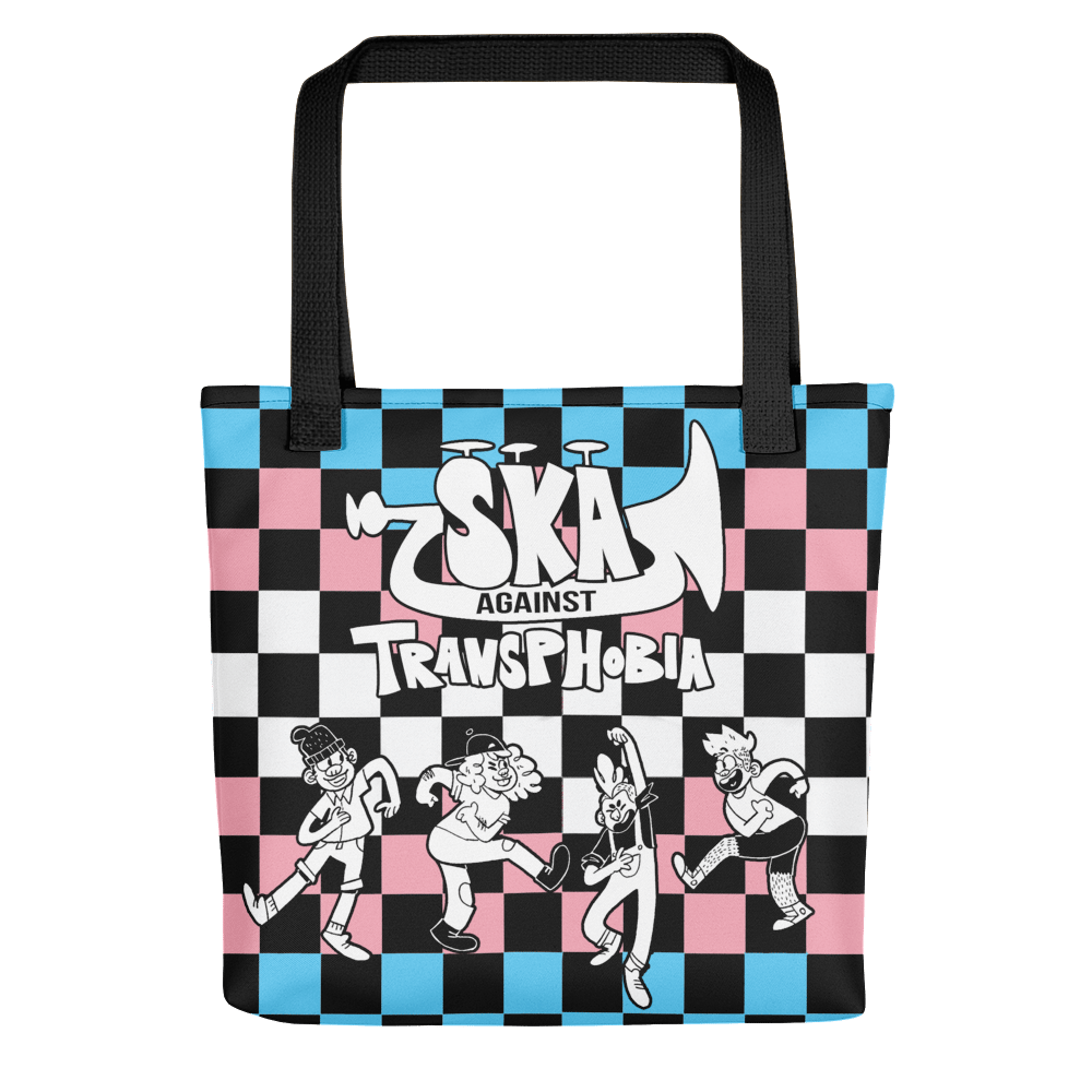 SKA AGAINST TRANSPHOBIA | Trans Flag Checker Tote Bag