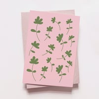 Image 1 of Sprigs Card – Green & Pink