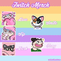 Image 3 of Roszipou's official Twitch Emote (Tier 1) Die-cut stickers
