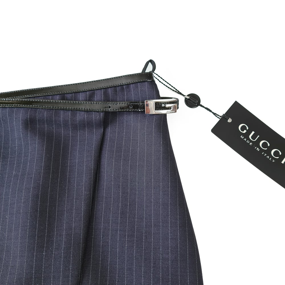 Image of Gucci by Tom Ford 1997 Pinstripe Skirt