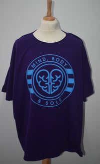Image 2 of Mind, Body & Sole T-Shirt PURPLE/SKY BLUE