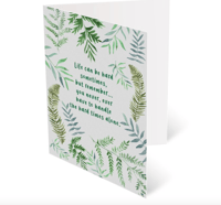 Image 2 of Sending warm & Caring thoughts ferns design card