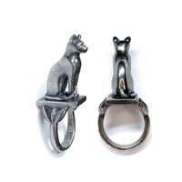 Image 3 of Bastet ring in sterling silver or gold