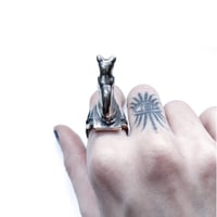 Image 4 of Bastet ring in sterling silver or gold