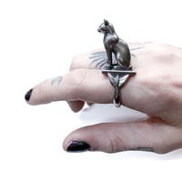 Image 5 of Bastet ring in sterling silver or gold