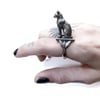 Bastet ring in sterling silver or gold