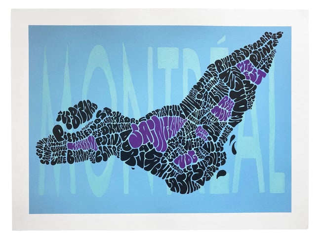 Montréal Map (Original Painting)