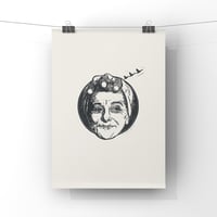 Image 1 of Hilda. Coronation Street. Original A3. linocut print. Limited and Signed. Art.