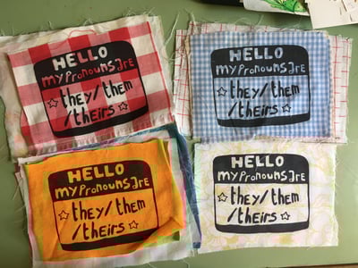 Image of They/Them Pronoun Patches