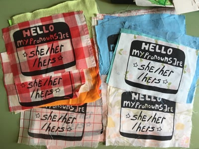 Image of She/Her Pronoun Patches